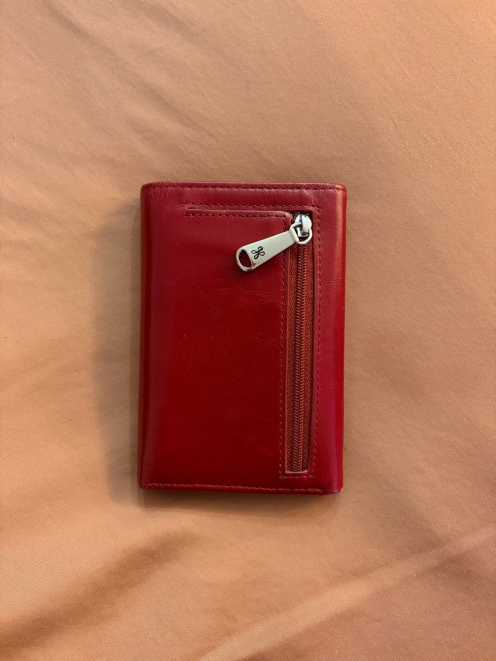 HOBO Red Leather Zip Wallet